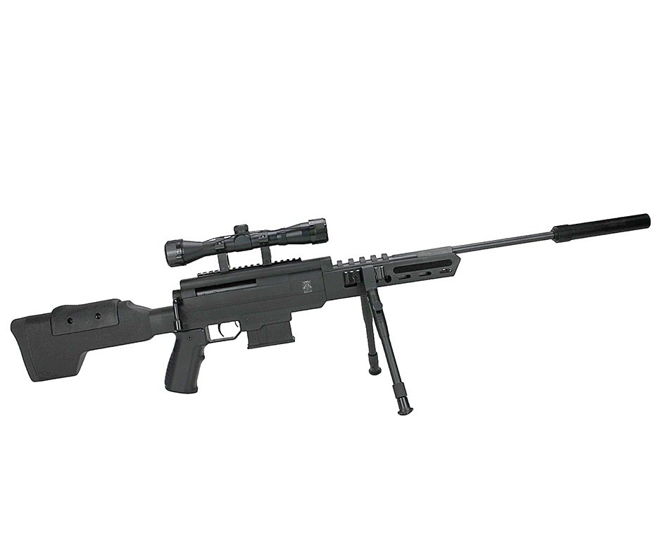 Carabina De Pressão Sniper Black Ops Cal 5,5mm Gas Ram 60kg Rossi + Luneta 4x32 (OUTLET)