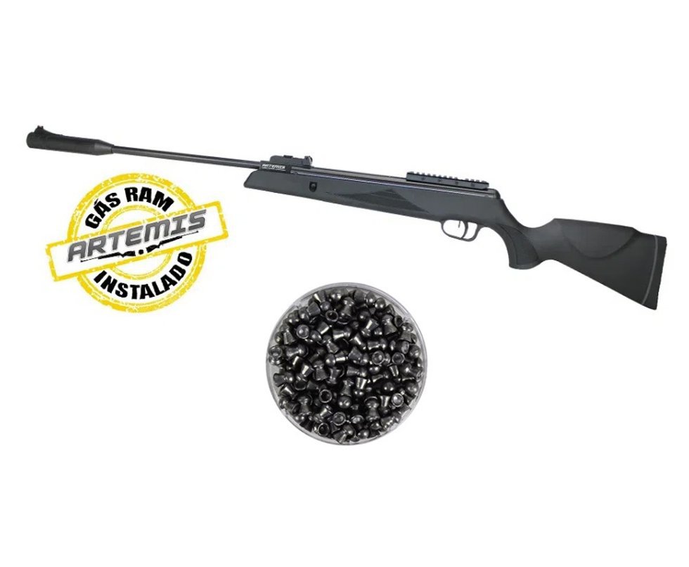 Carabina De Pressão Black Hawk Gr 70kg 5.5mm + Chumbinho