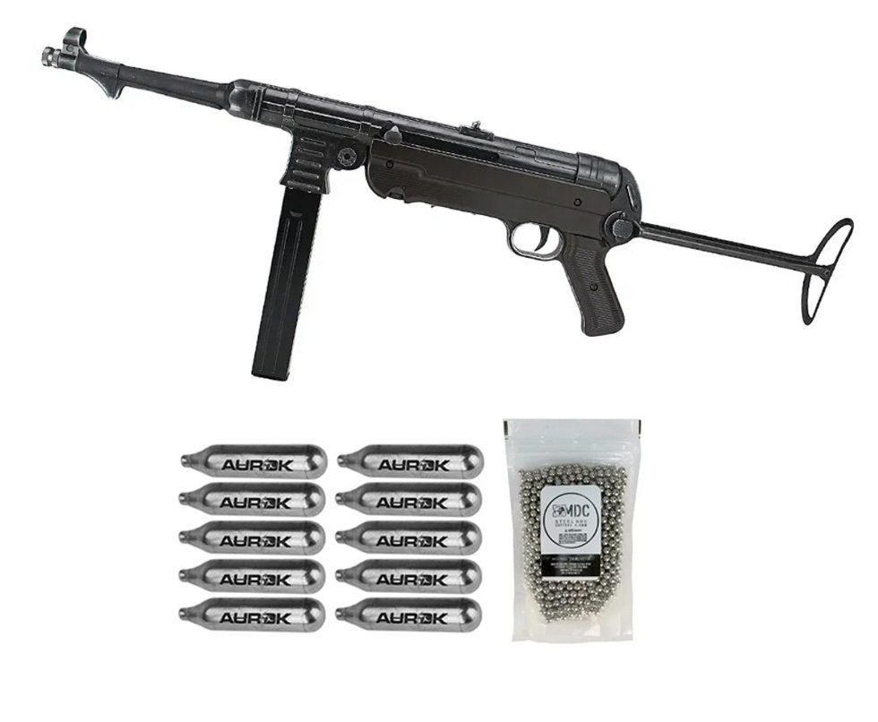 Rifle CO2 MP German Legacy Edition Full Auto 4,5mm Segunda Guerra- Umarex + Co2 + Esferas