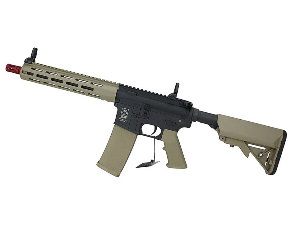 Rifle de Airsoft AEG M4 SA-F03 Flex Half Tan M-LOK - Specna Arms + Bateria 7.4 + Carregador