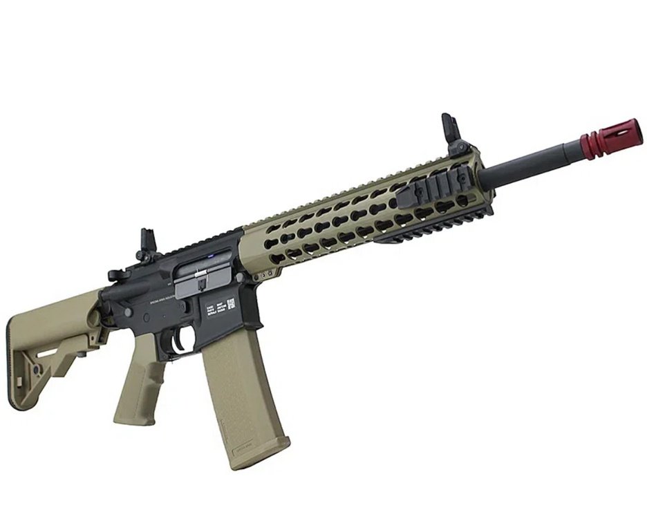 Rifle de Airsoft AEG M4 SA-F02 Half Tan Flex Key MOD 10"- Specna Arms + Bateria 7.4 + Carregador