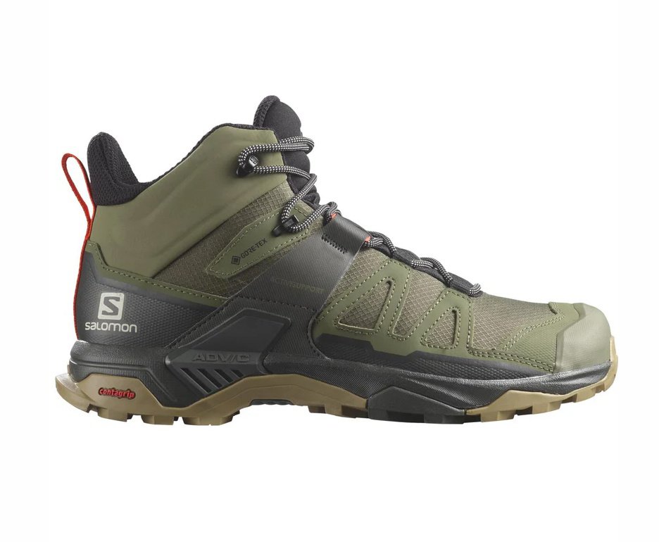 Bota X Ultra 4 Mid Gore Tex Masculina Verde Oliva/Preto