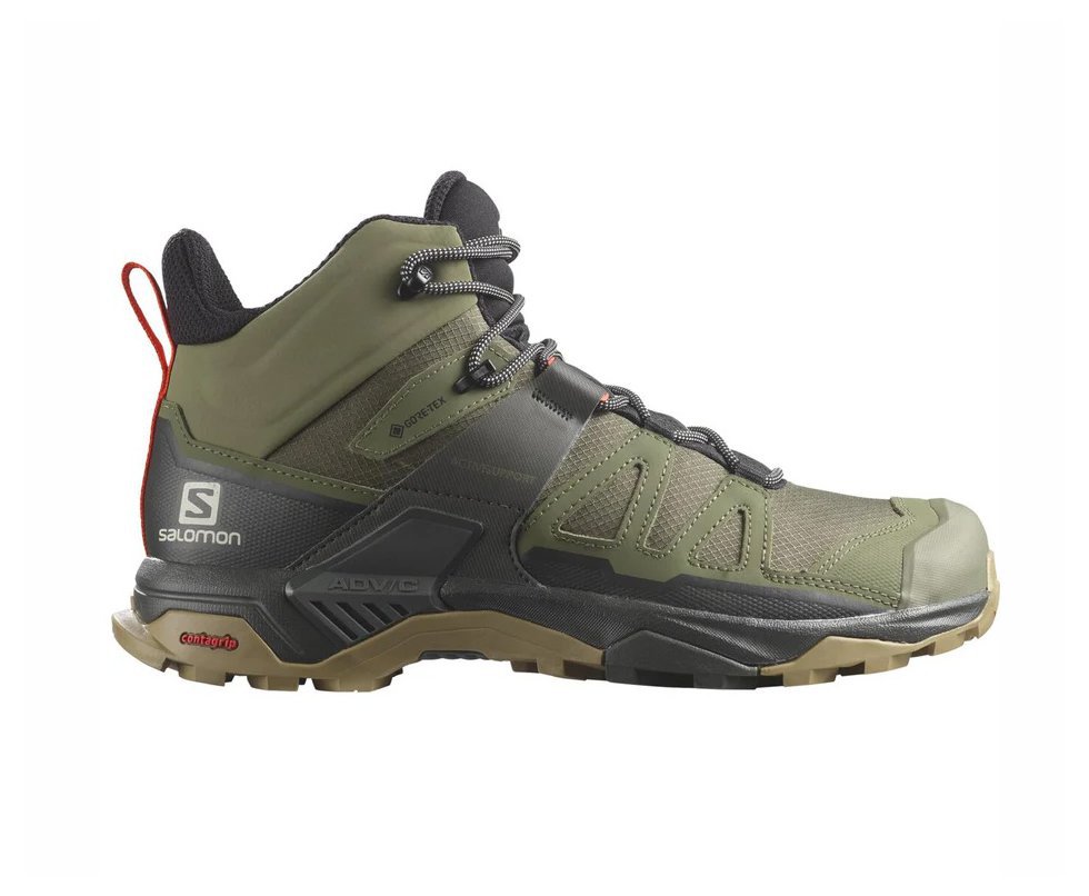 Bota X Ultra 4 Mid Gore Tex Masculina Verde Oliva/Preto