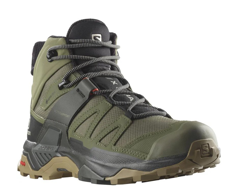 Bota Salomon X Ultra 4 Mid Gore Tex Masculina Verde Oliva/Preto