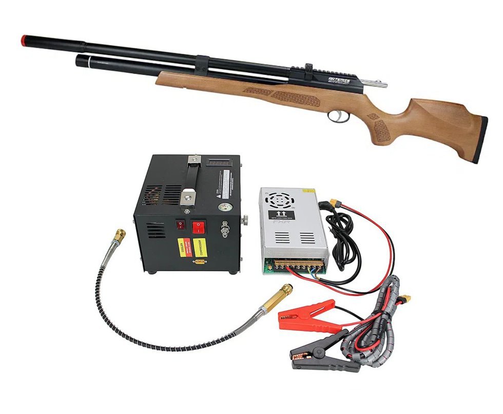 Carabina PCP Artemis M25W Thunder Classic 5.5 + Compressor Portátil Trivolt Compact FXR