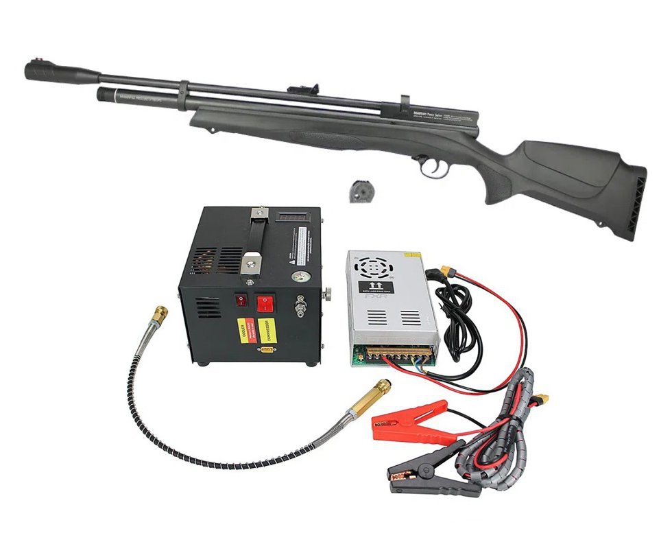 Carabina Pcp Beeman New 1336 54 Joules 10 Tiros 5,5 + Compressor Portátil Trivolt Compact FXR