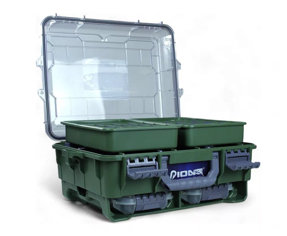 Maleta Caixa de Pesca com estojo Pioneer Tackle 372917 Verde