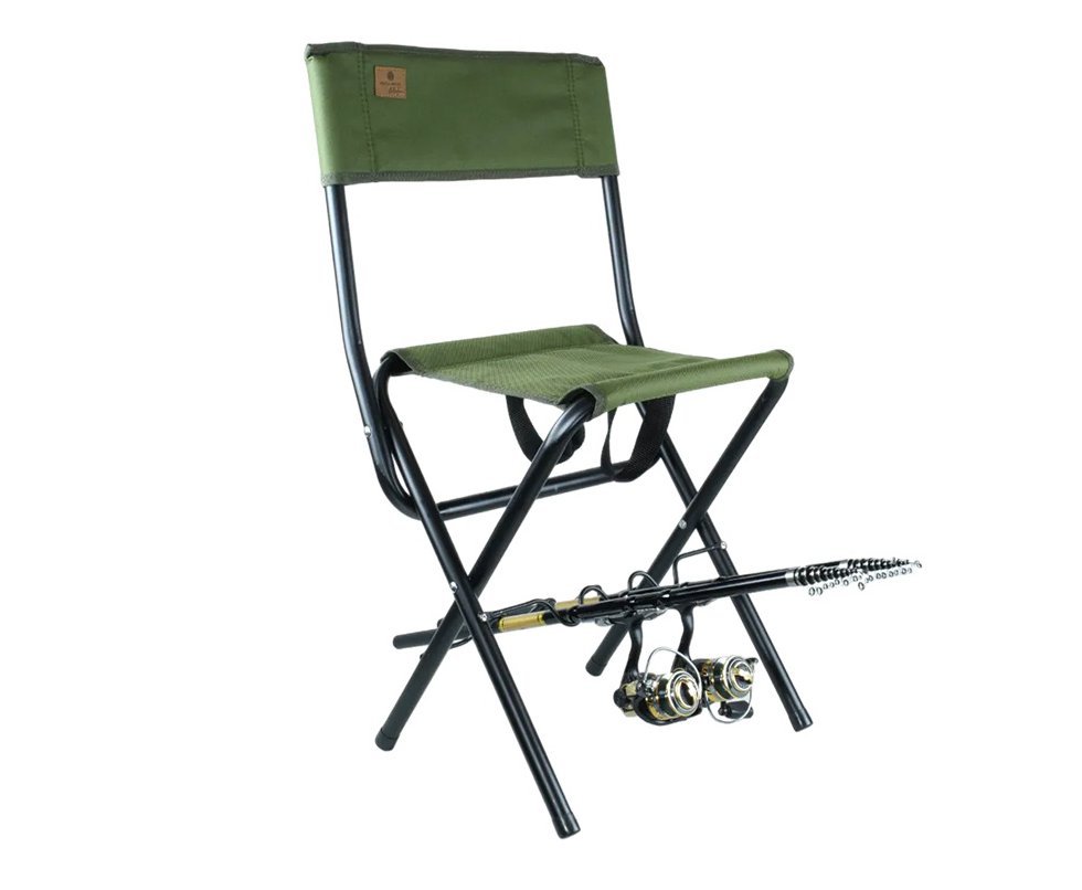 Cadeira Pescador Estrutura em Aço com Apoio para Varas - Pesca Brasil