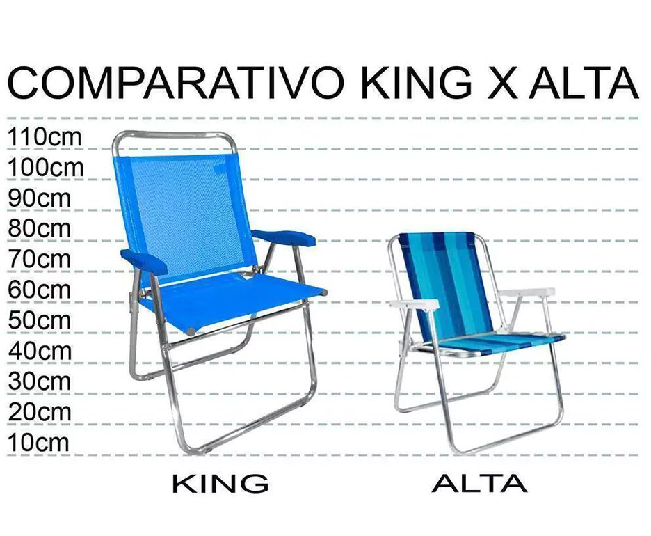 Cadeira de Alumínio Zaka King Azul Marinho