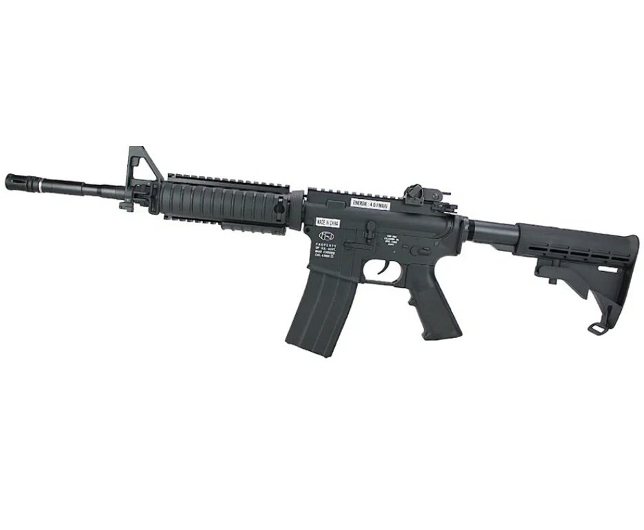 Rifle de Pressão a Gás CO2 FN Herstal M4A1 RIS Full Metal 4.5mm - Cybergun + Co2 + BBS