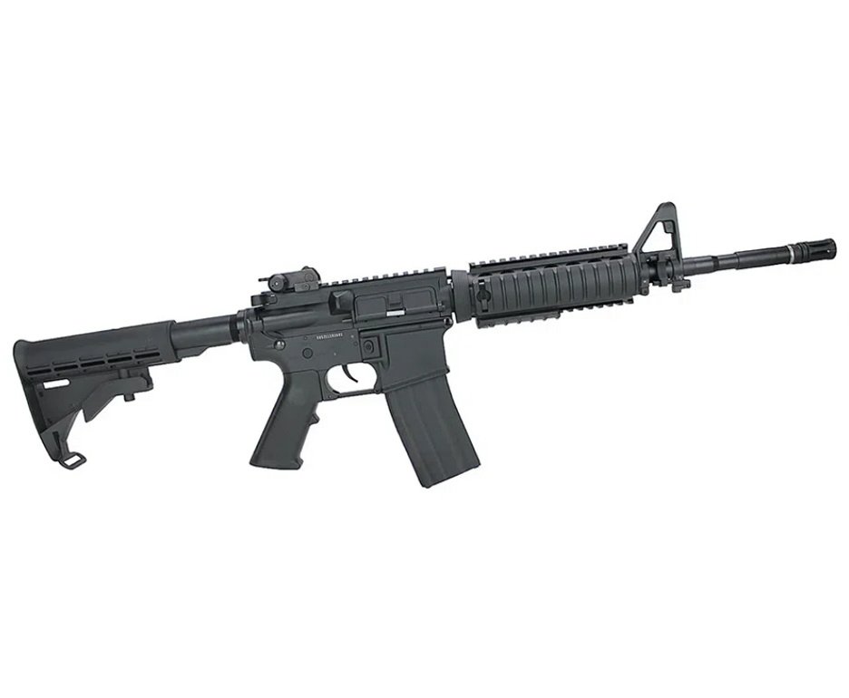 Rifle de Pressão a Gás CO2 FN Herstal M4A1 RIS Full Metal 4.5mm - Cybergun + Co2 + BBS