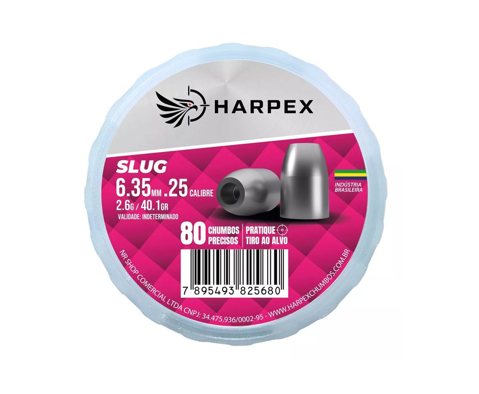 Chumbinho Harpex Slug 6,35mm 80 pcs/pot