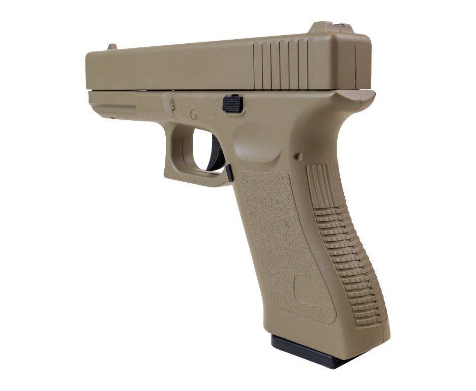 Pistola de Airsoft G19 VG GK-V20 Tan Metal Mola 6mm + 2.000 Bbs