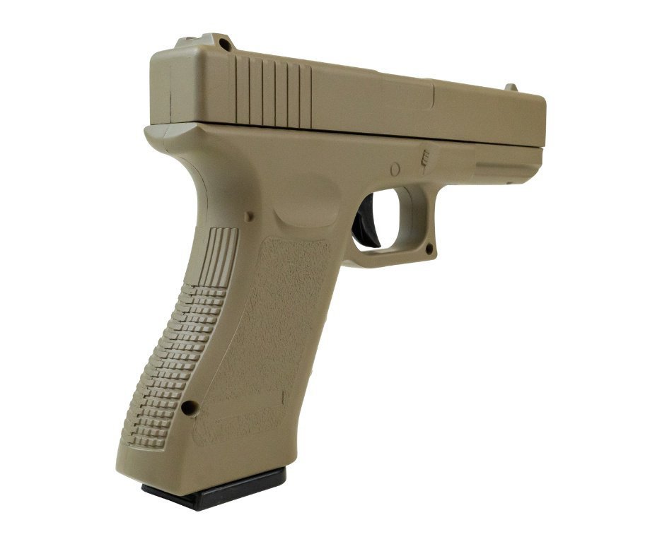 Pistola de Airsoft G19 VG GK-V20 Tan Metal Mola 6mm + 2.000 Bbs