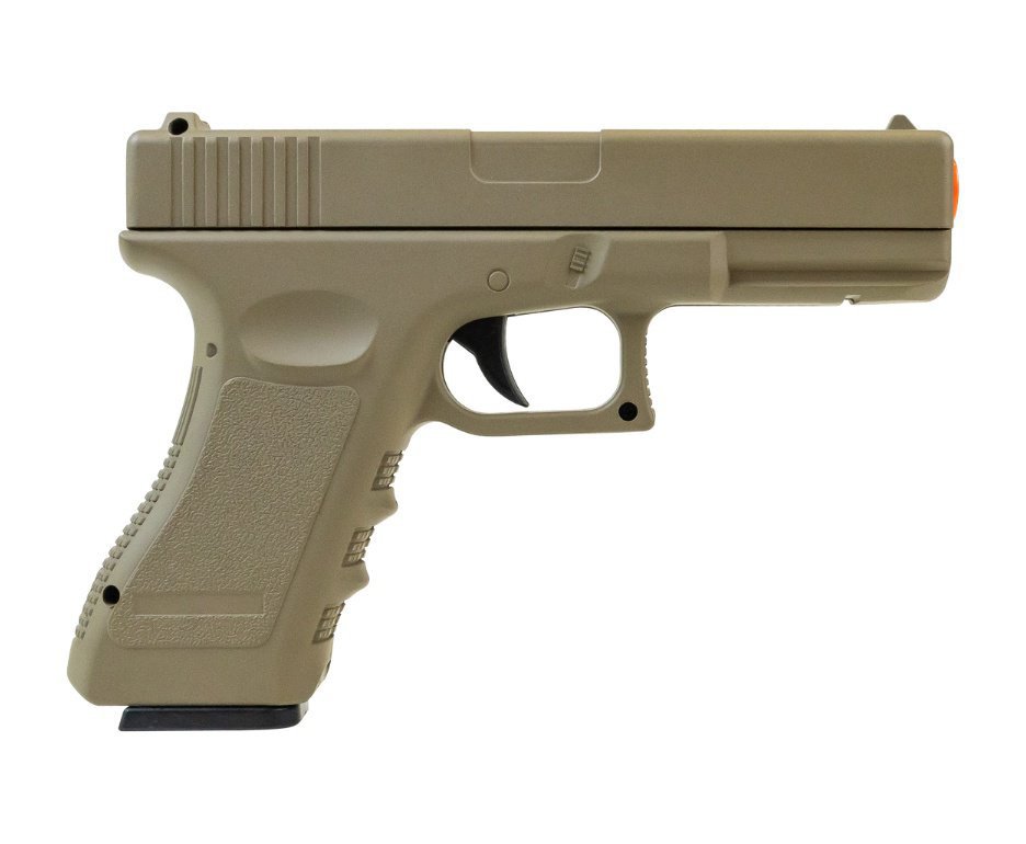 Pistola de Airsoft G19 VG GK-V20 Tan Metal Mola 6mm + 2.000 Bbs
