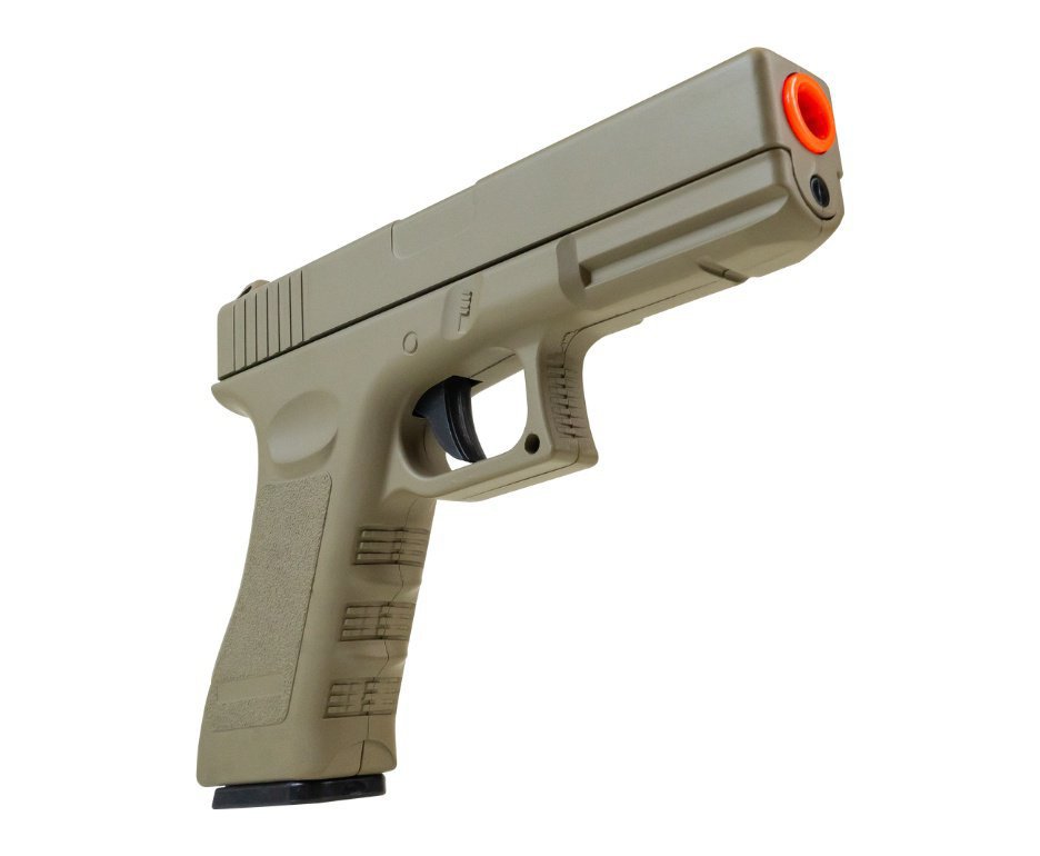 Pistola de Airsoft G19 VG GK-V20 Tan Metal Mola 6mm + 2.000 Bbs