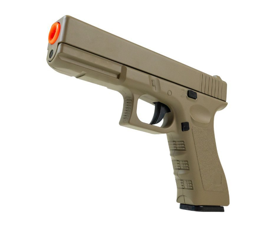 Pistola de Airsoft G19 VG GK-V20 Tan Metal Mola 6mm + 2.000 Bbs