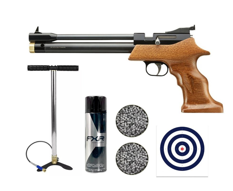Pistola de Pressão PCP PP800R Artemis 5.5 + Bomba + Chumbo + Alvos + Desengripante / Anticorrosivo