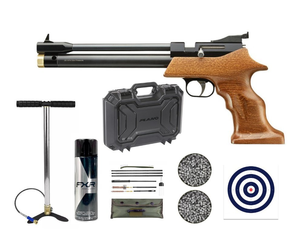 Pistola de Pressão PCP PP800R Artemis 5.5 + Bomba + Chumbo + Alvos + Desengripante / Anticorrosivo + Kit de Limpeza + Case