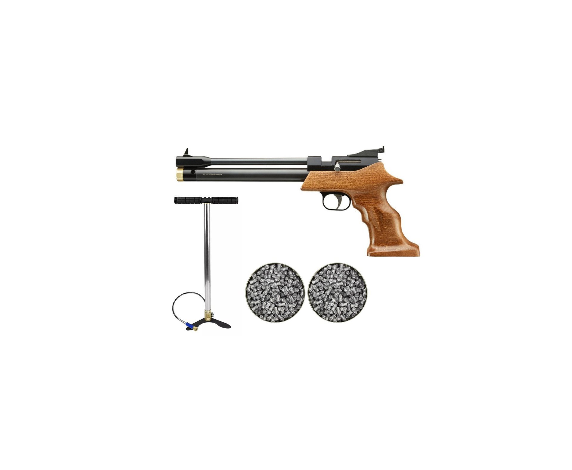 Pistola de Pressão PCP Artemis PP800R 4.5 + Bomba + Chumbo