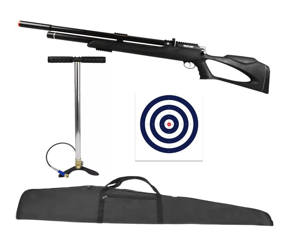 Carabina Pressão PCP Kodiak Black 6.35 .25 Big Bore - Rossi + Bomba + Capa + Alvos