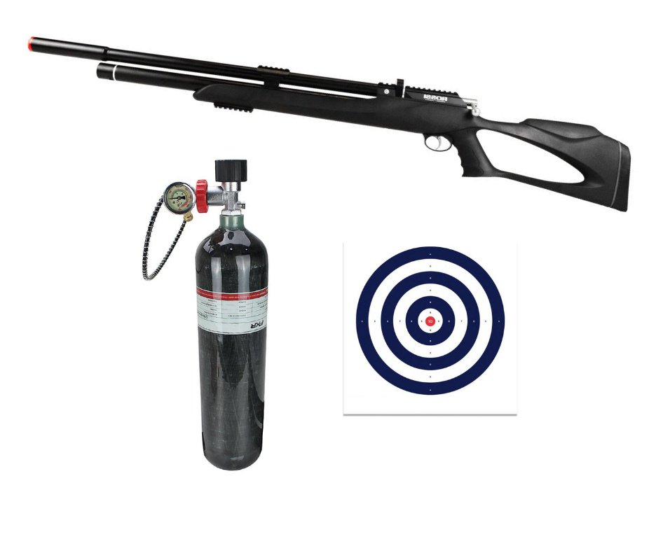 Carabina Pressão PCP Kodiak Black 6.35 .25 Big Bore - Rossi + Scuba de 6,8L