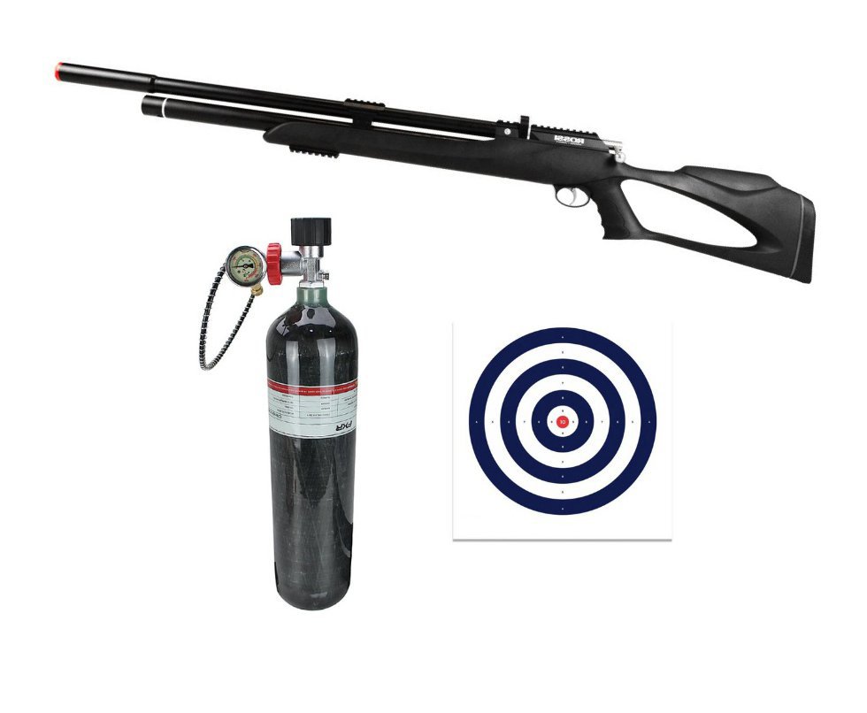 Carabina Pressão PCP Kodiak Black 6.35 .25 Big Bore - Rossi + Scuba de 6,8L