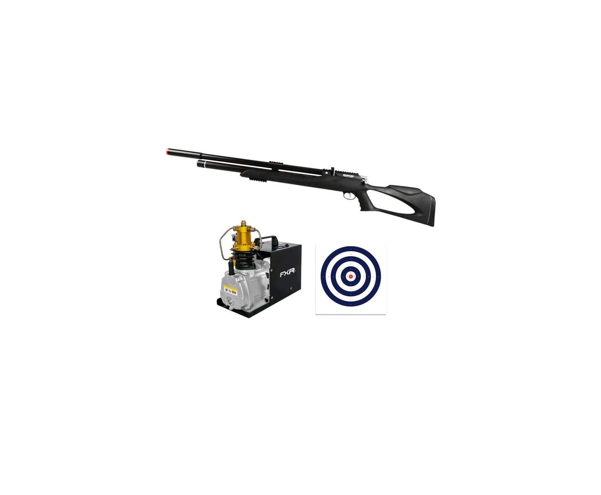 Carabina Pressão PCP Rossi kodiak Black 7.62mm .30 Big Bore - Rossi + Compressor FXR