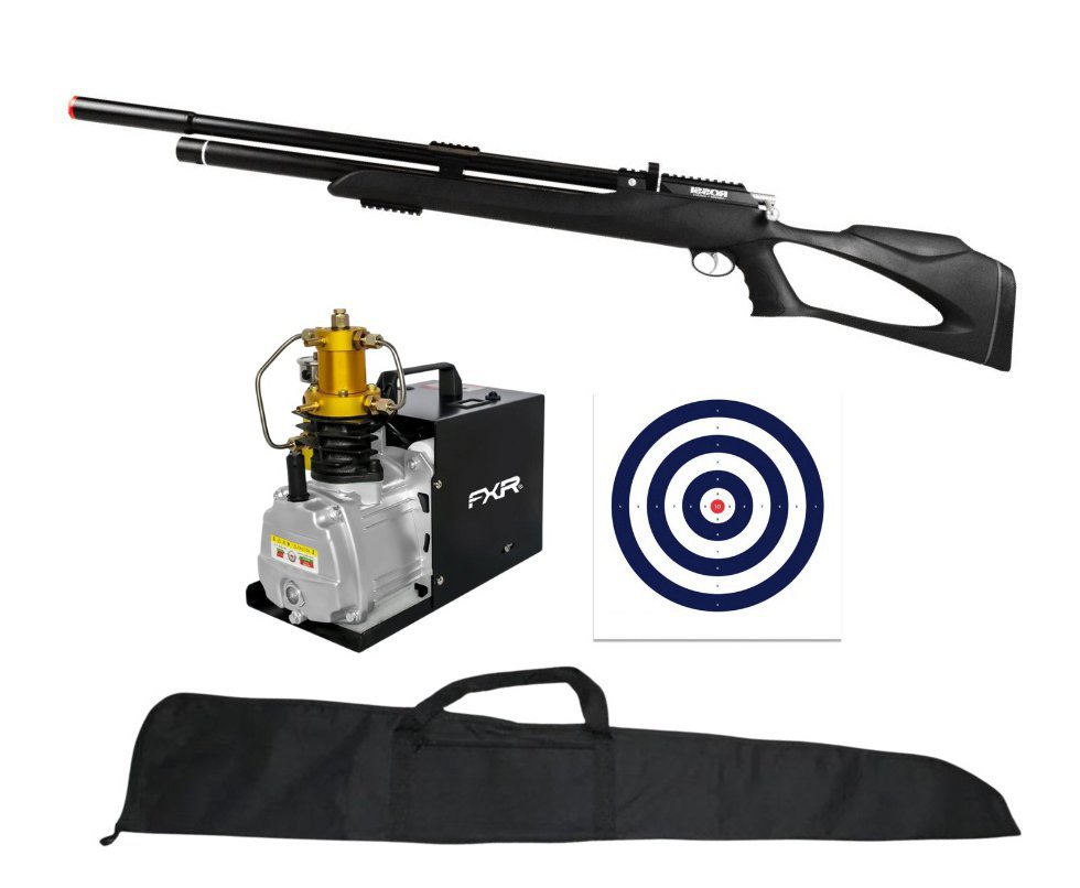 Carabina Pressão PCP Rossi kodiak Black 7.62mm .30 Big Bore - Rossi + Compressor FXR + Capa