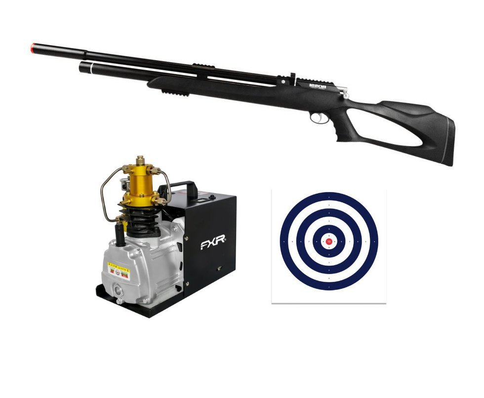 Carabina Pressão PCP Kodiak Black 9mm .35 Big Bore - Rossi + Compressor FXR