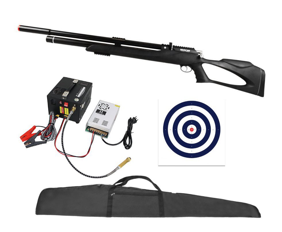 Carabina Pressão PCP Kodiak Black 9mm .35 Big Bore - Rossi + Compressor FXR + Capa