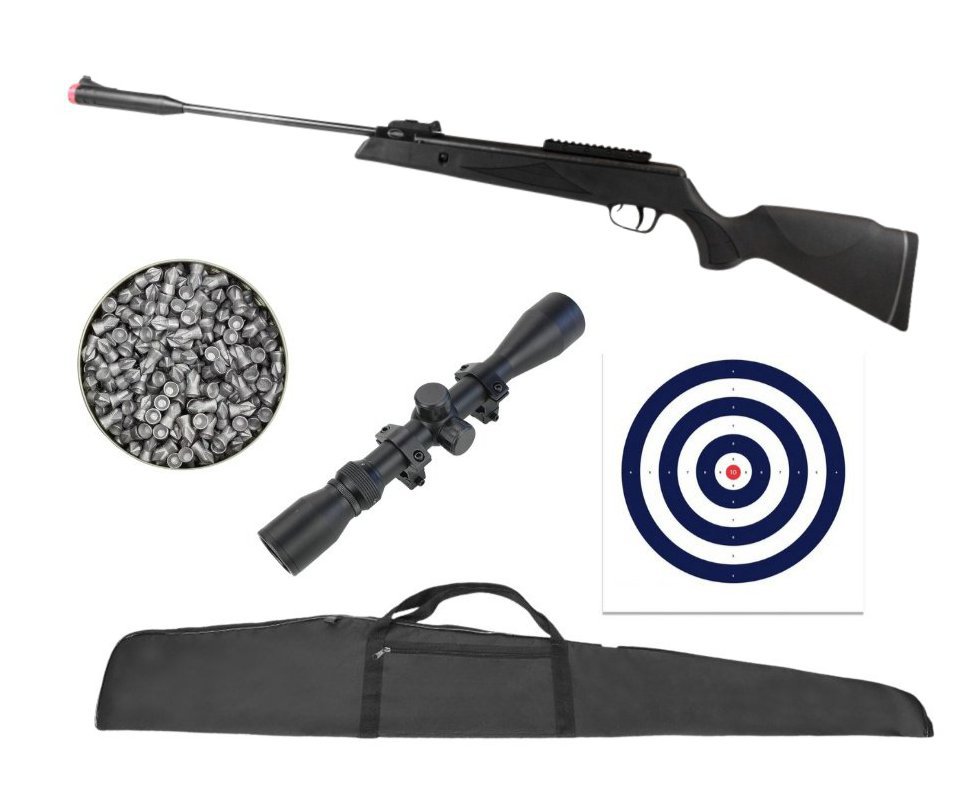 Carabina de Pressão Rossi Viper 6,35mm Gás Ram 80kg Big Bore - Rossi + Capa + Chumbo + Alvos + Luneta 4x32