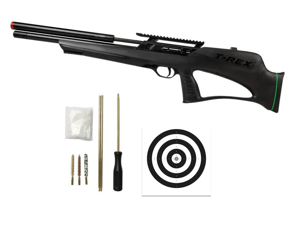 Carabina PCP Rossi T-REX Bull Pup 6,35mm Big Bore - Rossi + Kit de Limpeza + Alvos