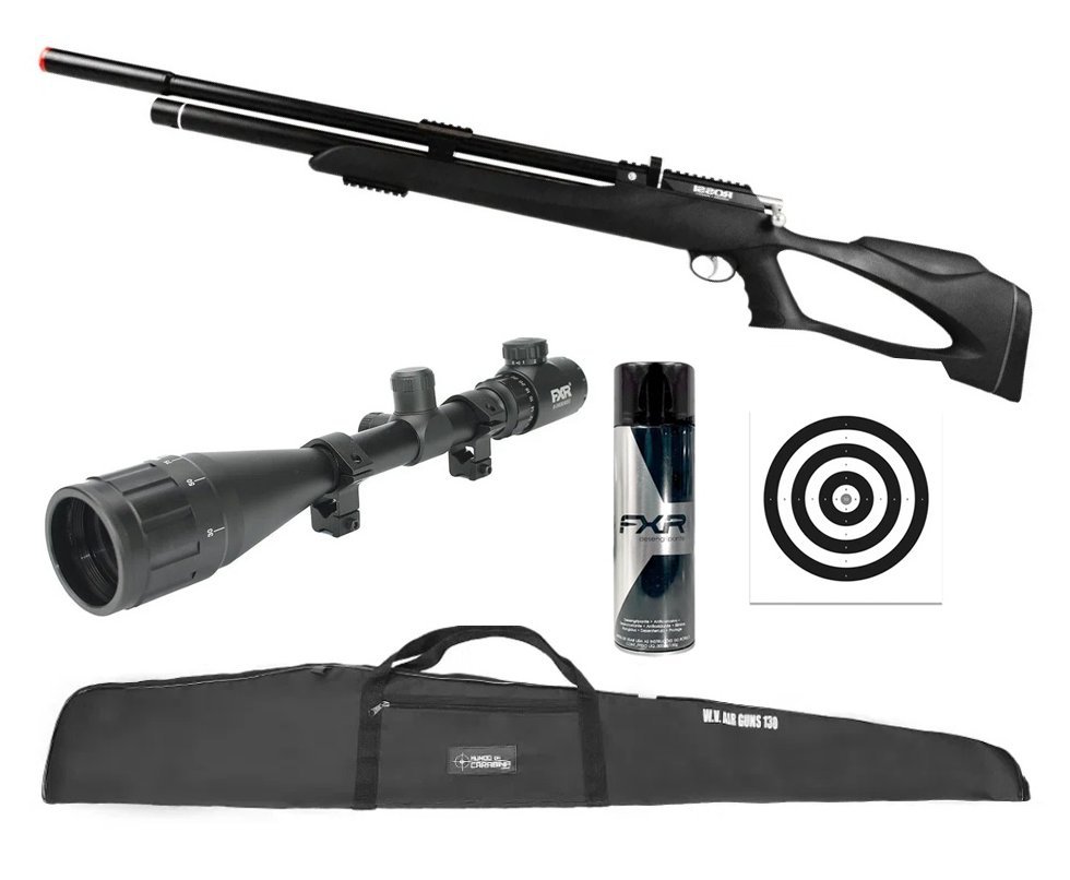 Carabina Pressão PCP Rossi kodiak Black 7.62 + Luneta 6-24x50 + Capa + Desengripante / Anticorrosivo + Alvos