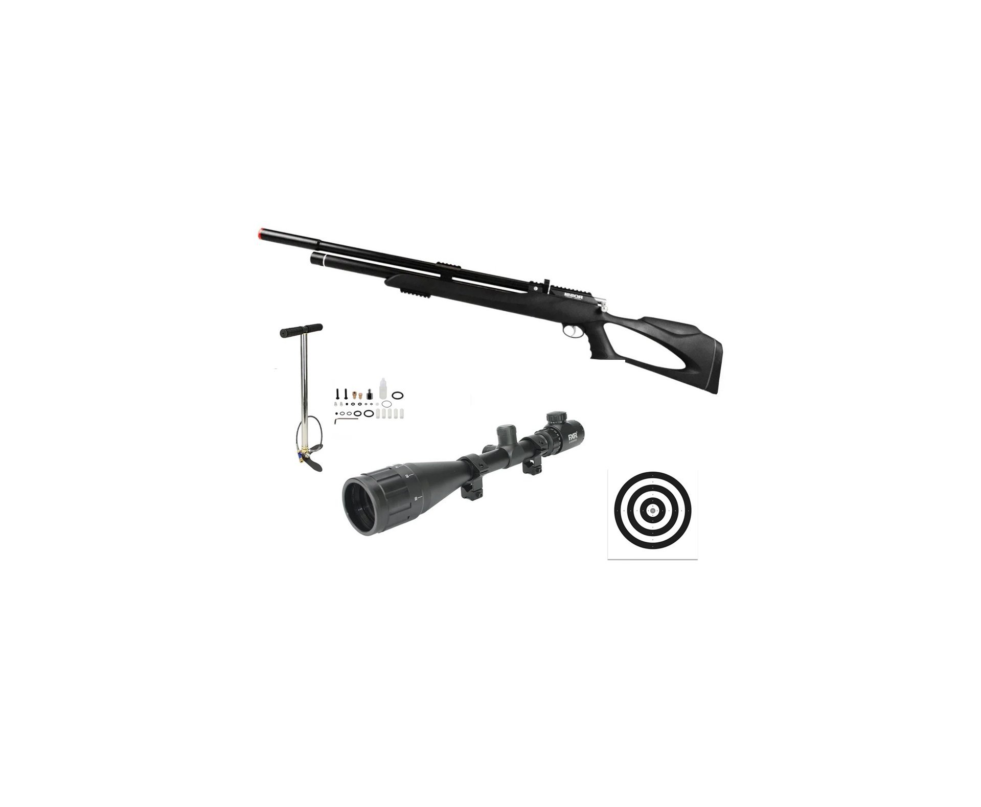 Carabina Pressão PCP Rossi kodiak Black 7.62 + Luneta 6-24x50 + Bomba + Alvos