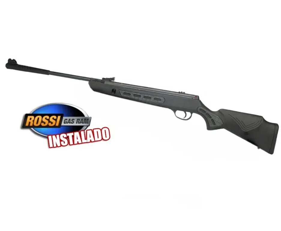 Carabina De Pressão Hatsan Striker 1000s 5,5mm Gas Ram 60kg - Rossi + Canivete Rocky + Capa + Chumbo + Desengripante / Anticorrosivo + Alvos