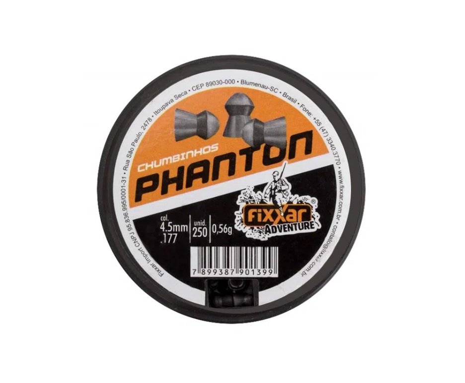 Kit 3 Cx Chumbinho Logo Alcance Phanton 250unds 4.5mm + Alvos