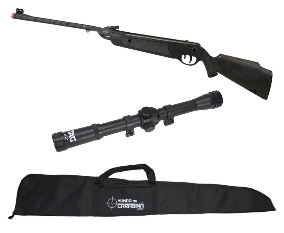 Carabina de Pressão Rossi Dione Sport MH 5,5mm - Rossi + Luneta 4x20 + Capa