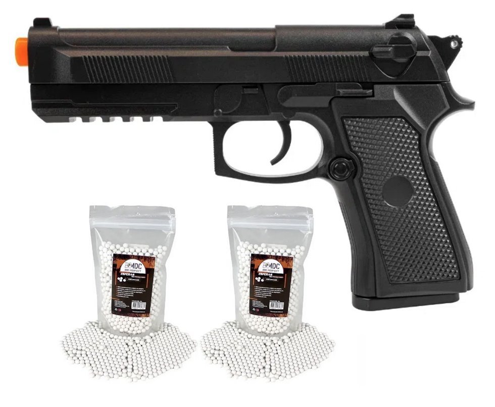 Pistola de Airsoft VG PT92 V21 Mola 6mm - Rossi + BBs
