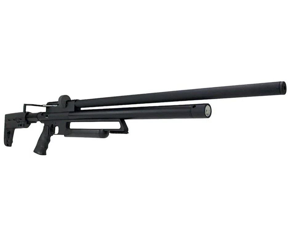 Carabina de Pressão PCP Tactical 12 Tiros 5.5mm 2024 - Quick Shot + Luneta 3-9x40 + Alvos + Capa + Chumbo + Lubrificante