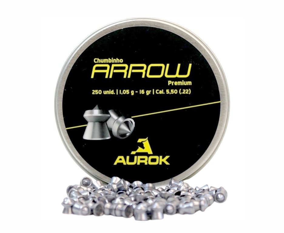 Chumbinho Premium Apolo Arrow Cal 5.5mm com 250un alto poder de expansão e perfuração