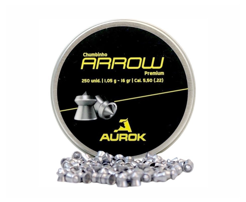 Chumbinho Premium Apolo Arrow Cal 5.5mm com 250un alto poder de expansão e perfuração