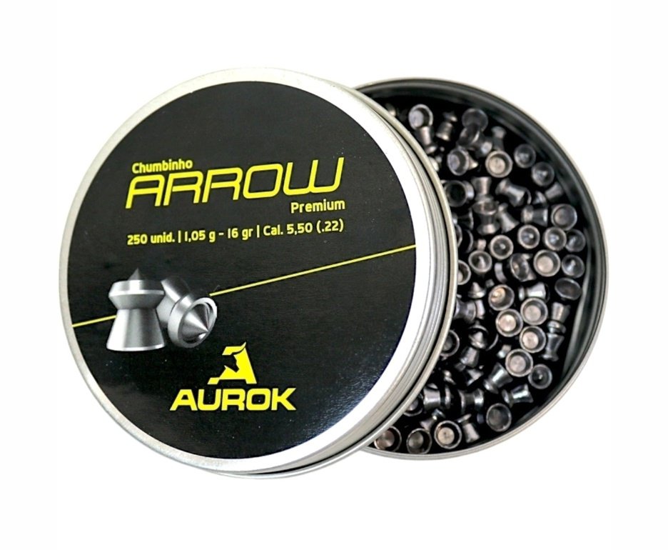 Chumbinho Premium Apolo Arrow Cal 5.5mm com 250un alto poder de expansão e perfuração