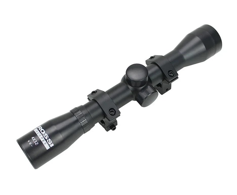Carabina de Pressão Rossi Dione Sport MH Madeira 5.5 + Capa + Luneta 4x32 + Chumbo + Alvos