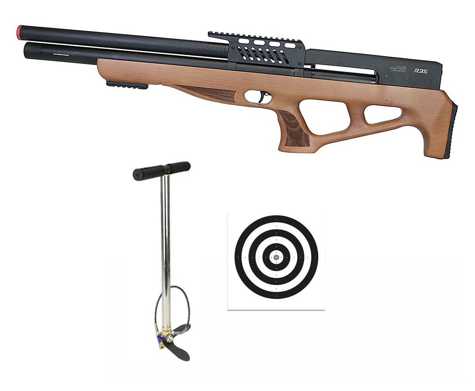 Carabina de Pressão PCP R35 Bullpup Madeira 5,5mm Rossi + Bomba