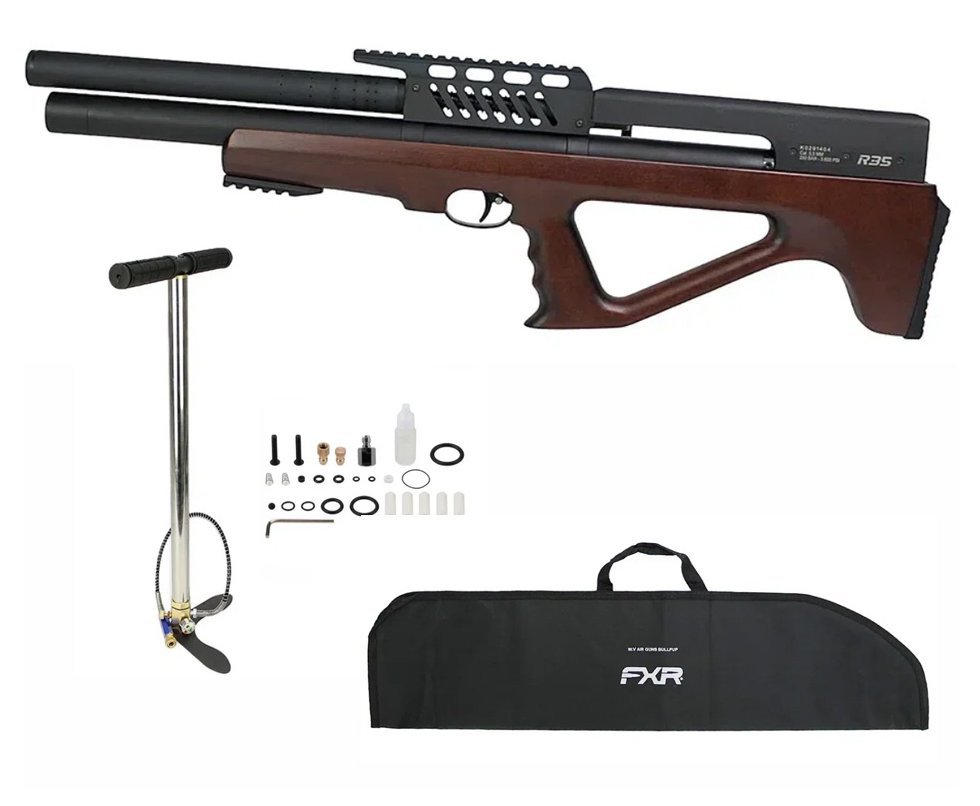 Carabina de Pressão PCP R35 Bullpup Madeira 5,5mm Rossi + Bomba + Capa