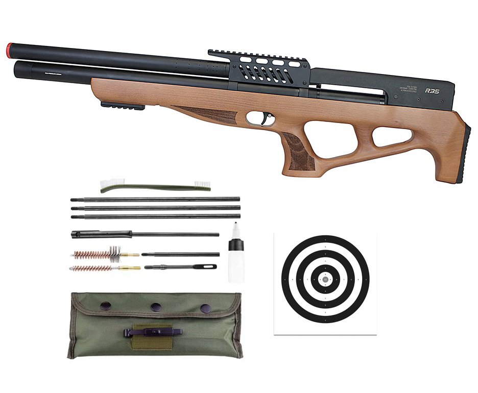 Carabina de Pressão PCP R35 Bullpup Madeira 5,5mm Rossi + Kit Limpeza