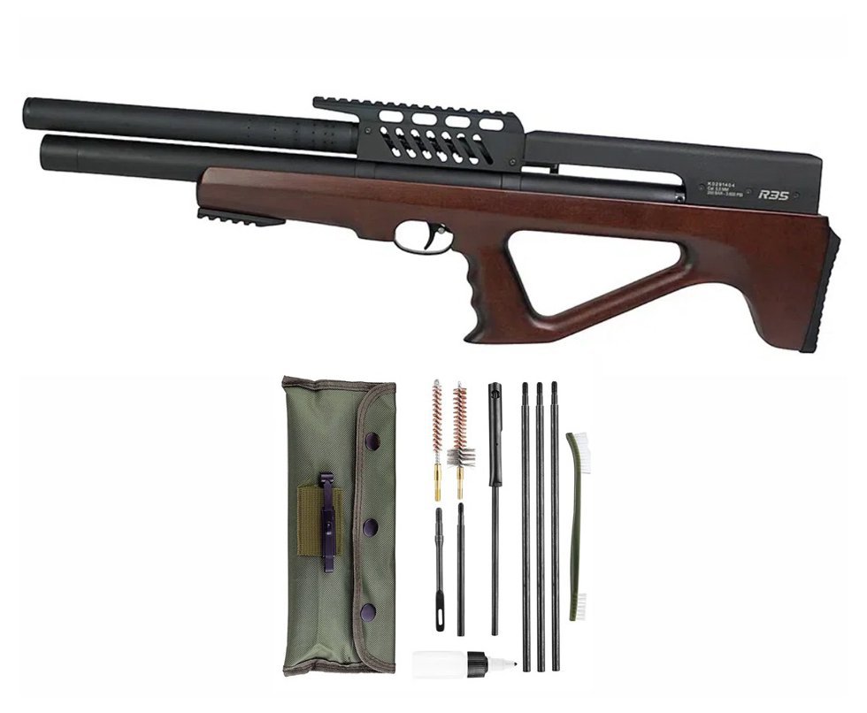 Carabina de Pressão PCP R35 Bullpup Madeira 5,5mm Rossi + Kit Limpeza