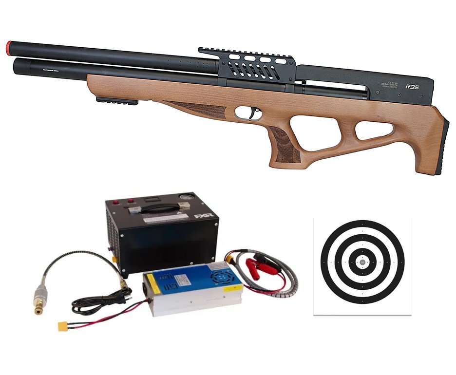 Carabina de Pressão PCP R35 Bullpup Madeira 5,5mm Rossi + Compressor