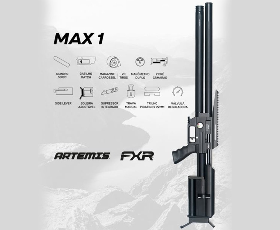 Carabina PCP Artemis MAX 1 HP 5.5 1200fps - FXR Artemis